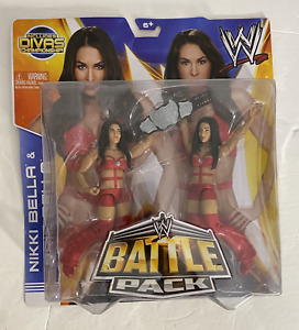 2013 Mattel WWE WWF Divas Battle Pack Nikki & Brie Bella Action Figures W/ Belt
