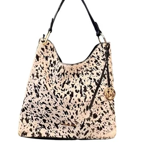 Michael Michael Kors Joan Slouchy Shoulder Handbag Leather Calf Hair Western - Picture 1 of 19