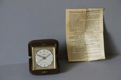 seltener mechanischer Wecker Reisewecker Blessing 2 Jewels im Etui mit Anleitung - Bild 1 von 4