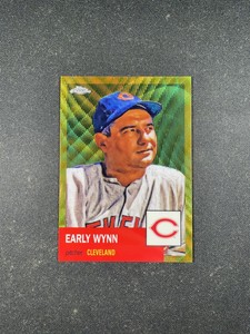 2022 Topps Chrome Platinum Early Wynn Gold Wave Refractor SP /50 #210