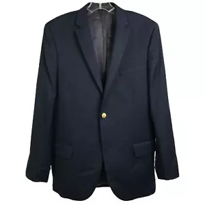Blazer Chaqueta Abrigo Lauren by Ralph Lauren Para Hombre Talla 20R Azul Dorado Botón Frontal - Imagen 1 de 10