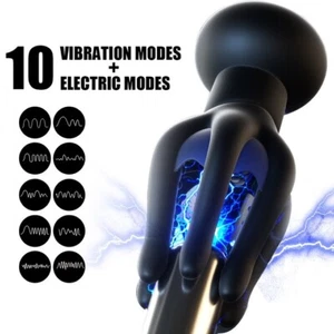 Male Masturbators Blowjob Cup Vibrating Penis Glans Trainer Massager Sex Toys - Picture 1 of 5