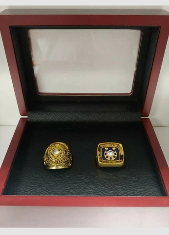 Johnny Unitas - Baltimore Colts Super Bowl 2 Ring Set with Wooden Box Cover