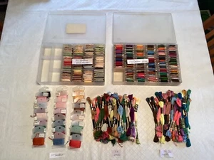 410+ DMC EMBROIDERY FLOSS~256 ON # CARDS IN BOXES~154 NEW SKEINS~SOME DOUBLES - Picture 1 of 5