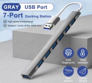 Hub USB | Adaptador Hub Multipuerto Dock Multi-Splitter USB Tipo-A 3.0 para PC Mac - Imagen 1 de 12