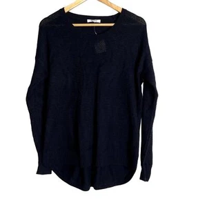 Suéter para mujer Madewell negro cuello redondo más largo en la espalda talla M NUEVO - Imagen 1 de 6