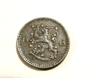 Finland 1943-S 1 Markka Iron Coin - Picture 1 of 5
