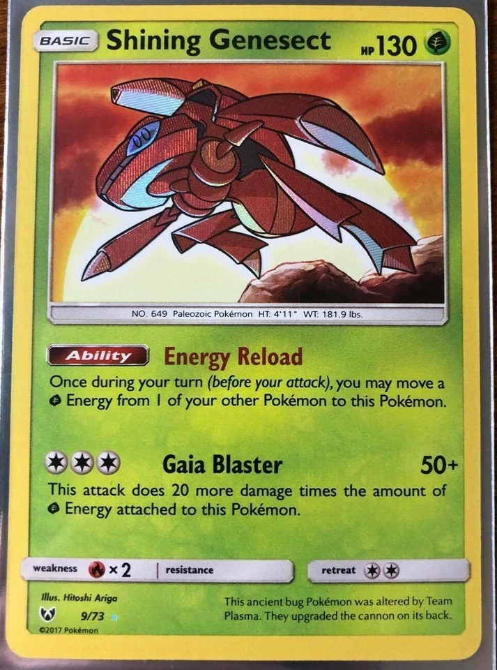 Shining Genesect HOLO RARE Pokemon 9/73 Holographic Foil Shiny Legendary - LP - Image 1 of 1