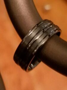 US SELLER Stainless Steel SIZE 8 Titanium Black CLASSICAL Band Ring Wedding 