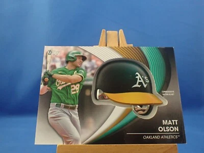 Matt Olson Topps 2022 Commemorative Batting Helmet Card - Image 1 of 2
