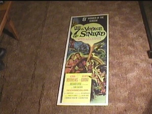 SEVENTH VOYAGE OF SINBAD 1958 INSERT 14X36 MOVIE POSTER HARRYHAUSEN - Picture 1 of 1