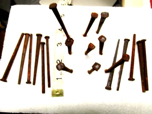 C 1-POUND 3'' ANTIQUE HAND-CUT NAILS - Picture 1 of 2