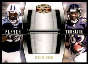 2008 Donruss Gridiron Gear Player Timeline Gold Holofoil #17 Derrick Mason /100