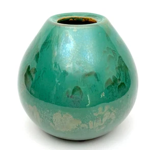 Jarrón Esfera Esmeralda Esmeralda Algas Verde Craqueado Mármol Cerámica Decoración De Colección - Imagen 1 de 10