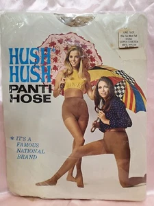 Vintage 60s HUSH HUSH Panti Hose Go-Go Models One Size Pantyhose Super Stretch - Picture 1 of 8