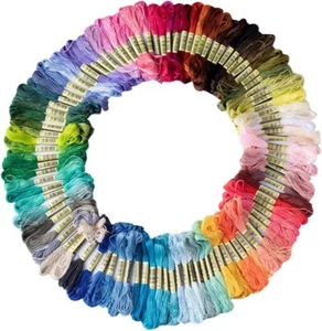 Friendship Bracelet String 50 Skeins Rainbow Color Embroidery Floss Cross Stitch - Picture 1 of 6