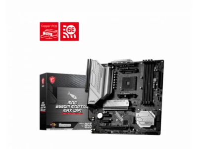 MSI MAG B550M MORTAR MAX WIFI AM4 MOTHERBOARD AMD B550, AM4, MATX, DDR4, LAN -F6 - Image 1 of 4