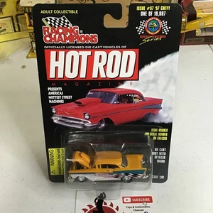 RACING CHAMPIONS HOT ROD MAGAZIN #57 ORANGE '57 CHEVY BEL AIR 1/64 DIECAST NEUWERTIG IN VERPACKUNG - Bild 1 von 6