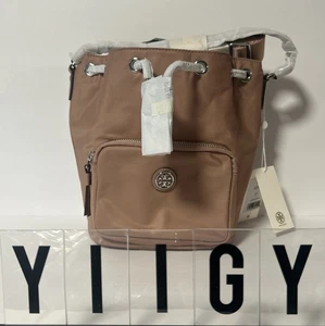 ๐ผ๐ฆ Tory Burch ๐ผ๐ฆ Virginia Nylon Bucket Crossbody Bag Handbag Mallow ๐ผ G41 - Picture 1 of 8