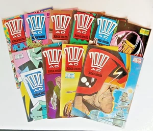 2000 AD 9 x magazines 1989 progs 608 & 609 + 611 & 590 + 613-616 + 618 & 619 - Picture 1 of 10
