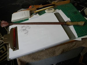 Atemberaubende antike (sehr alte) Pferdepeitsche - Knochenhuf Design mit Silberhufeisen - Bild 1 von 5