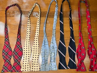 LOTE De Colección De 5 Pajaritas Robert Talbott Para Hombre Multicolores Seda Años 60’s Pajaritas Foto 1 de 4