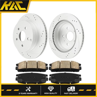 Rear Drilled Slotted Brake Kit For 2010-2017 GMC Terrain Chevy Equinox 55178 — 第 1/4 张图片