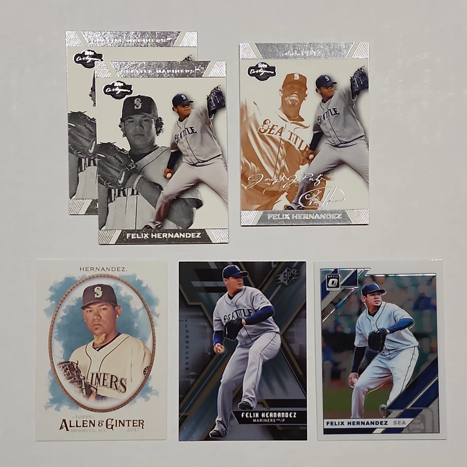 (10) Felix Hernandez Lot Bowman Topps Co-Signers /275 Optic Upper Deck SPx - Image 1 of 4