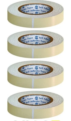 Cinta de espuma blanca de doble cara VCR - 10 metros de largo - 18 mm / 0,75" de ancho -... Foto 1 de 3