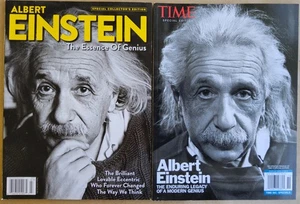 2 mags featuring Albert Einstein The Essence of Genius & Time special - Picture 1 of 6