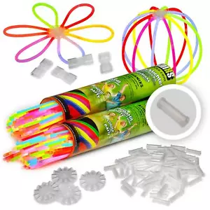 200 Premium Arm-Knicklichter - KNIXS 6 Farbmix 205 x 5 mm mit 2D Verbinder BUNT - Bild 1 von 7