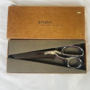 Vintage Gingher Knife-Edge G-8 Shears Scissors Chrome Brazil Box Guard Included - Picture 1 of 6