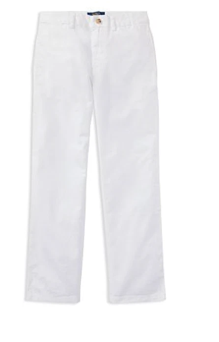 Nuevo con etiquetas Polo Ralph Lauren Pantalones de Algodón Calce Ajustado Blanco para Niños Grandes 20 tse1221 Foto 1 de 1