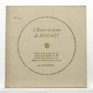LILI KRAUS ⸺ MOZART sonatas ⸺ DISCOPHILES FRANCAIS DF97 orig FR LP EX - Foto 1 di 4