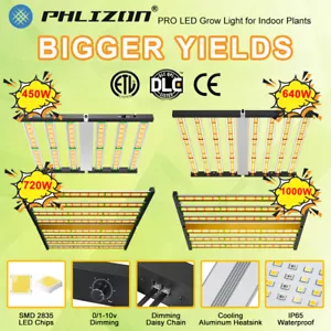 PHLIZON 1000W/640W LED Grow Light Bar W/Samsung LM281B Full Spectrum Indoor Grow - Picture 1 of 47