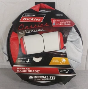 SUNSHADE GENUINE DICKIES RED BEL AIR MAGIC SHADE UNIVERSAL FIT 2 PC- NEW - Picture 1 of 2