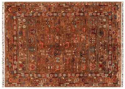 Afghan Ziegler Khorjin Ariana Carpet 120x190 Hand-knotted Gray Striped - Image 1 of 4