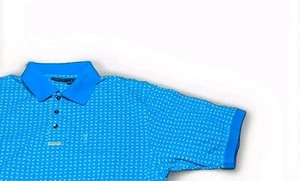 CHIP SHOT Novelty Golf Shirt Mens L Button Up S/S Cotton Stripe Geo Clubs Balls - Picture 1 of 11