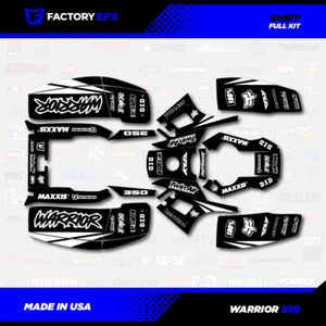 Black & White Shift Racing Graphics kit fits Yamaha Warrior 350 87-04 Decals - Picture 1 of 2