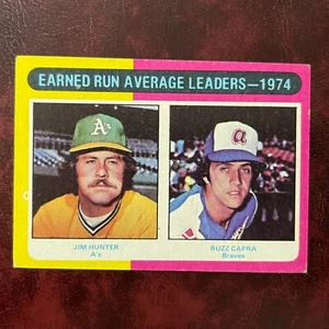 1975 Topps Set JIM CATFISH HUNTER BUZZ CAPRA LL #311 A'S BRAVES - EX-MINT - Picture 1 of 2