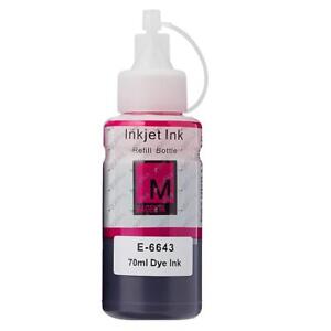 1 Botella de Tinta Magenta 70ml para Epson EcoTank ET-1365, ET-3600, L120, L310