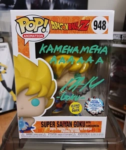 Funko Pop! #948 Dragonball Z Super Saiyan Goku Exclusivo Firmado Peter Kelamis - Imagen 1 de 8