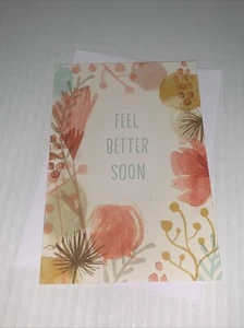 Hallmark Get Well/Take Care/Feel Better Blank Card: Simple Watercolor Foral - Picture 1 of 4