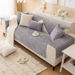 Chenille Sofa Couch Cover Anti-Slip Slipcover for Armchair Loveseat 3 Seat Sofa - Picture 1 of 40