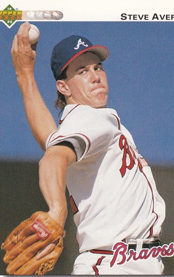 1992 Upper Deck #475 Steve Avery Factory Set Gold Hologram - Image 1 of 2