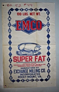 XX LARGE Vintage Paper Sack Bag, EMCO SUPER FAT, EXCHANGE MILLING, ROCKY MOUNT - Picture 1 of 1