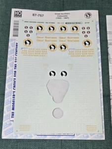 Microscale Decal #87-757 Great Northern Cabooses (1922 - 1967)  Cut/Used - Picture 1 of 3