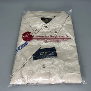 NWT Blue Generation Men's sz 2XL Khaki Button Up Work Shirt FPL Embroidered - Picture 1 of 9