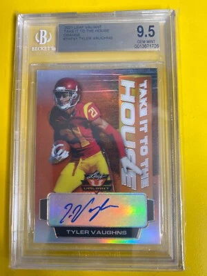RS27532  2021 Valiant Take it to the House Orange AUTO Tyler Vaughns /50 BGS 9.5 - Image 1 of 2