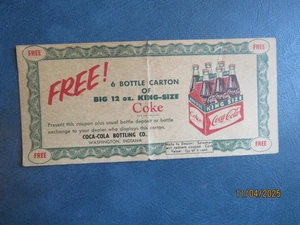 Coca-Cola Bottling Co. - Washington, Indiana / Coupon for 6 FREE 12 oz. Bottles - Picture 1 of 5